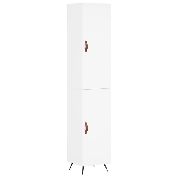 vidaXL Buffet haut Blanc 34 5x34x180 cm Bois d'ingénierie