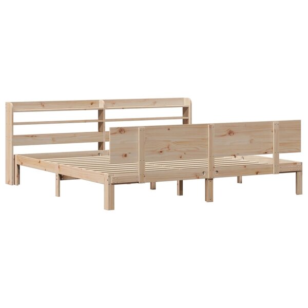 vidaXL Cadre de lit avec tête de lit 180x200 cm bois de pin massif