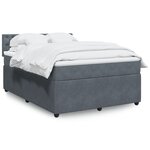 vidaXL Sommier à lattes de lit et matelas Gris foncé 140x200cm Velours