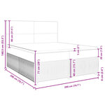 vidaXL Sommier à lattes de lit et matelas Gris foncé 200x200cm Velours