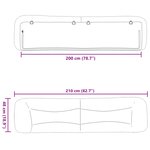 vidaXL Coussin de tête de lit noir 200 cm tissu
