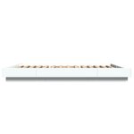 vidaXL Cadre de lit avec lumières LED blanc 135x190 cm bois ingénierie