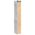 vidaXL Armoire de rangement mince gris béton 30x42 5x225 cm
