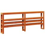 vidaXL Cadre de lit et tête de lit cire marron 200x200 cm bois de pin