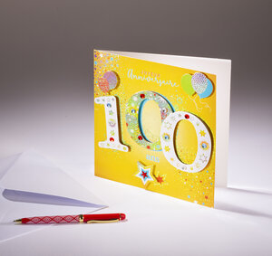 Carte double coll'âge- 100 ans