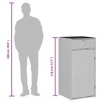 vidaXL Armoire de rangement de jardin gris 55x55x111 cm résine tressée