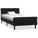 vidaXL Cadre de lit Noir Velours 90 x 200 cm