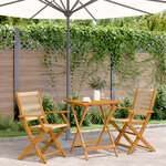 vidaXL Ensemble de bistro 3 Pièces beige polypropylène et bois massif