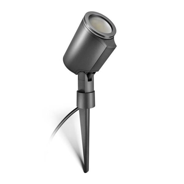 STEINEL Projecteur extérieur a piquer sans détecteur Spot Garden 7W 3000K IP44 GU10 - Anthracite