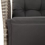 vidaXL Ensemble à manger de jardin 5 Pièces coussins gris résine tressée