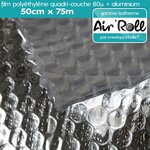 Lot de 6 rouleaux de film bulle d'air largeur 50cm x longueur 75m  - gamme air'roll isotherme