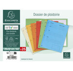 Paquet De 25 Dossiers De Plaidoirie Pour/contre Carte Lustrée 25x32cm - Orange - X 5 - Exacompta