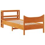 vidaXL Cadre de lit avec tête de lit cire marron 90x200 cm bois de pin