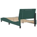 vidaXL Cadre de lit avec LED sans matelas vert foncé 90x190 cm velours