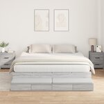 vidaXL Lit de rangement Gris Sonoma 180x200 cm