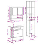 vidaXL Ensemble de meubles de salle de bain 3 Pièces Chêne marron
