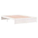 vidaXL Cadre de lit Blanc Bois massif 140x200 cm