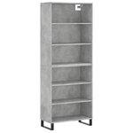 vidaXL Buffet gris béton 69 5x32 5x180 cm bois d'ingénierie