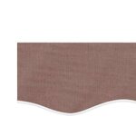 vidaXL Tissu de remplacement de cantonnière d’auvent rayure marron