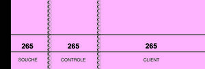 Lot de 10 Bloc passe-partout 100 feuillets ROSE 50X150 ELVE