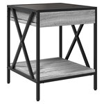 vidaXL Table basse avec LED Infinity sonoma gris 40x40x49 cm