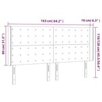 vidaXL Tête de lit à LED Crème 163x16x118/128 cm Tissu