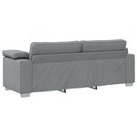 Canapé 2 pièces vidaXL avec coussins en tissu gris clair
