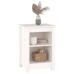 vidaXL Tables de chevet 2 Pièces Blanc 40x35x55 cm Bois de pin solide