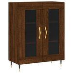 vidaXL Buffet haut Chêne marron 69 5x34x180 cm Bois d'ingénierie