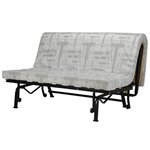 Banquette BZ Joe - Tissu gris clair - 3 places - 143 x 97 cm - Couchage 140 x 190 cm