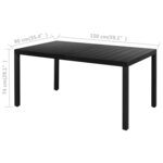 vidaXL Salon de jardin 5 Pièces PVC Résine tressée Noir