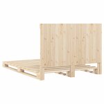 vidaXL Cadre de lit avec tête de lit 140x200 cm bois de pin massif