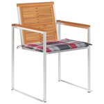 vidaXL Chaises de jardin lot de 6 avec coussins Bois d'acacia solide