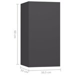 vidaXL Meubles TV 7 Pièces Gris 30 5x30x60 cm Bois d'ingénierie