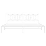 vidaXL Cadre de lit métal avec tête de lit blanc 200x200 cm