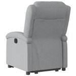 vidaXL Fauteuil inclinable Gris clair Tissu