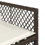 vidaXL Ensemble à manger de jardin et coussins 7 Pièces marron rotin