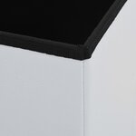 vidaXL Tabourets de rangement pliables lot de 2 blanc similicuir