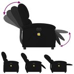 vidaXL Fauteuil inclinable de massage électrique noir velours