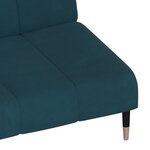 vidaXL Canapé-lit à 2 places Bleu Velours