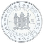 Monnaie en argent 1 dollar g 31.1 (1 oz) millésime 2023 chinese traditions dragon boat racing 1