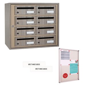 Offre Pack : Bloc B8 Essentielle 380 Acier/Bois + Tableau d'affichage A4 & Etiquettes