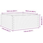vidaXL Jardinière blanc 110x110x46 cm bois de pin massif