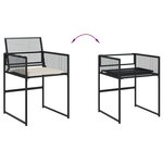 vidaXL Ensemble à manger de jardin coussins 5Pièces noir résine tressée