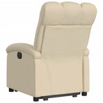 vidaXL Fauteuil inclinable Crème Tissu