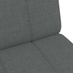 vidaXL Canapé-lit à 2 places avec repose-pied gris foncé tissu