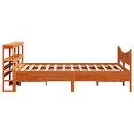 vidaXL Cadre de lit et tête de lit cire marron 160x200 cm bois de pin
