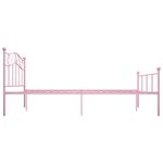 vidaXL Cadre de lit Rose Métal 140 x 200 cm