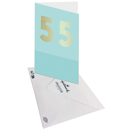 Carte D'anniversaire 25 Ans En Or - Bleu - A Message - Pour Homme Et Femme  - 11 5 X 17 Cm - Draeger paris - La Poste