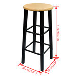 Vidaxl table et tabouret de bar 3 pièces bois et acier